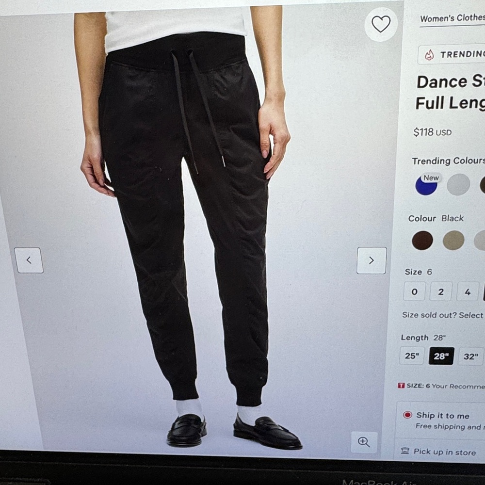 Lululemon dance studio mid rise jogger full length